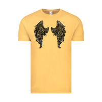 Vintage Mustard leopard camouflage wings Vintage Tee - RanaPortraitStore