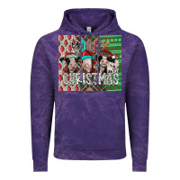 Cloud Purple mooey Christmas Vintage Hoodie - CowhideDigitalArt