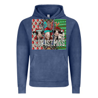 Vintage Denim mooey Christmas Vintage Hoodie - CowhideDigitalArt