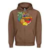 Chestnut hello summer pineapple Zipper Hoodie - JahusDesignShop