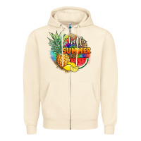 Sandshell hello summer pineapple Zipper Hoodie - JahusDesignShop