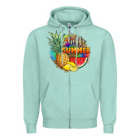 Seafoam hello summer pineapple Zipper Hoodie - JahusDesignShop
