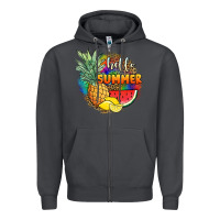 Smoke hello summer pineapple Zipper Hoodie - JahusDesignShop