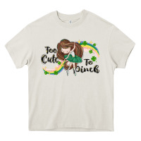 Cream St. Patrick' Too cute to pinch Heavy Core Tee - CowGirlArtShop