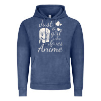 Vintage Denim just a girl who loves anime Vintage Hoodie - DesigneFamous