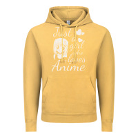Vintage Mustard just a girl who loves anime Vintage Hoodie - DesigneFamous