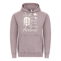 Vintage Zinc just a girl who loves anime Vintage Hoodie - DesigneFamous