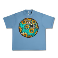 Pebble Blue Round western pattern Urban Heavy Tee - Jasminsmagicworld