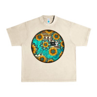 Sandshell Round western pattern Urban Heavy Tee - Jasminsmagicworld