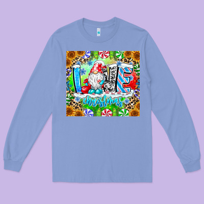 Love Christmas Gnome Long Sleeve Tee Designed By Cowhidedigitalart