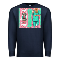Navy nurse  blonde woman Premium Sweatshirt - RanaPortraitStore