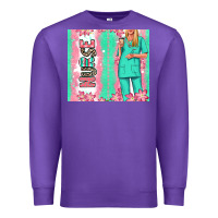 Purple nurse  blonde woman Premium Sweatshirt - RanaPortraitStore