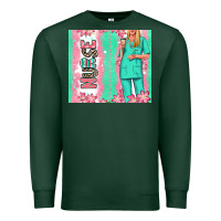 Sports Green nurse  blonde woman Premium Sweatshirt - RanaPortraitStore