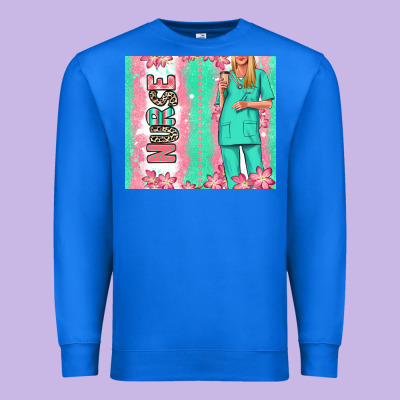 Nurse  Blonde Woman Premium Sweatshirt Designed By Ranaportraitstore