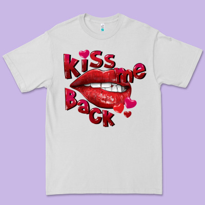 Kiss Me Back Valentine's Day Premium Tee Designed By Fadigitalartstudio