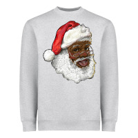 Heather Grey african american santa Heavyweight Sweatshirt - RanaPortraitStore