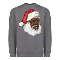 African American Santa Heavyweight Sweatshirt | Teevron