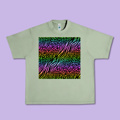Neon Glitter Safari Seamless Pattern Urban Heavy Tee Designed By Bundleandbundleshop