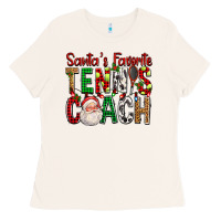 Bone Santa's Favorite Tennis Coach For Christmas Ladies Tee - FaDigitalArtStudio