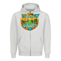 Dove Grey sunshine & lakewater Zipper Hoodie - JahusDesignShop