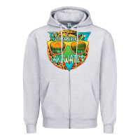 Heather Grey sunshine & lakewater Zipper Hoodie - JahusDesignShop