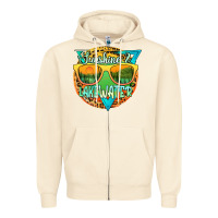 Sandshell sunshine & lakewater Zipper Hoodie - JahusDesignShop