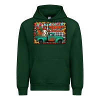 Forest Green merry christmas farm truck Urban Hoodie - Jasminsmagicworld