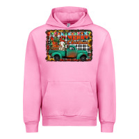Fuchsia Pink merry christmas farm truck Urban Hoodie - Jasminsmagicworld