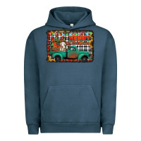 Pigment Midnight Navy merry christmas farm truck Urban Hoodie - Jasminsmagicworld