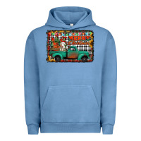 Pigment Pebble Blue merry christmas farm truck Urban Hoodie - Jasminsmagicworld