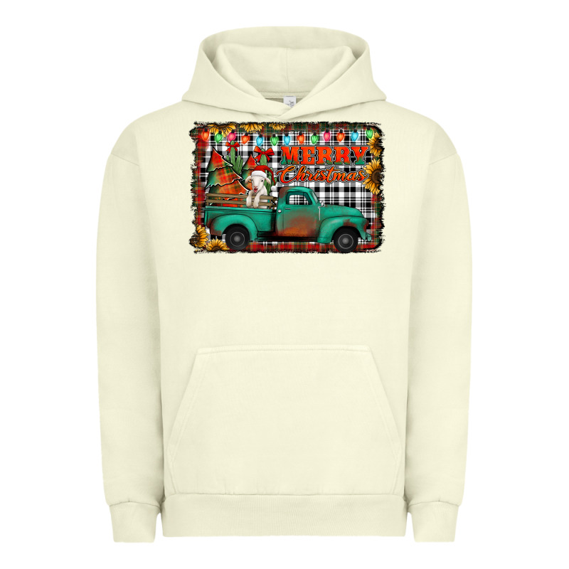 Merry Christmas Farm Truck Urban Hoodie by Jasminsmagicworld | Teevron