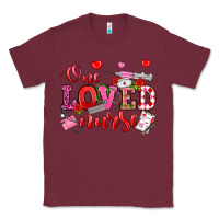 Burgundy one loved nurse valentine's day Classic Tee - OliviaCreatesArt