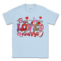 Dusty Blue one loved nurse valentine's day Classic Tee - OliviaCreatesArt