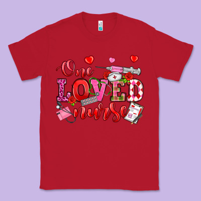 One Loved Nurse Valentine's Day Classic Tee Designed By Oliviacreatesart
