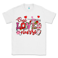White one loved nurse valentine's day Classic Tee - OliviaCreatesArt