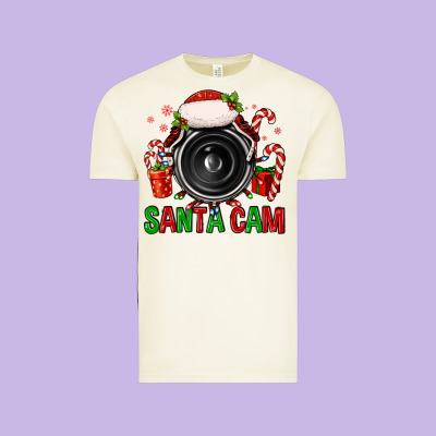 Santa Cam Vintage Tee Designed By Fadigitalartstudio