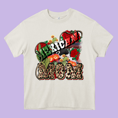Mexican Mom Heavy Core Tee Designed By Howdyjamesfarm