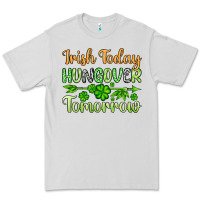 Dove Grey St. Patrick's Irish today hungover tomorrow Premium Tee - OliviaCreatesArt