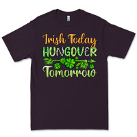 Plum St. Patrick's Irish today hungover tomorrow Premium Tee - OliviaCreatesArt