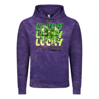 Cloud Purple Not Lucky Simply Blessed Vintage Hoodie - CowhideDigitalArt