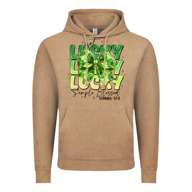 Not Lucky Simply Blessed Vintage Hoodie by CowhideDigitalArt | Teevron