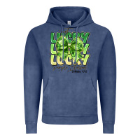 Vintage Denim Not Lucky Simply Blessed Vintage Hoodie - CowhideDigitalArt