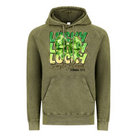 Vintage Olive Not Lucky Simply Blessed Vintage Hoodie - CowhideDigitalArt