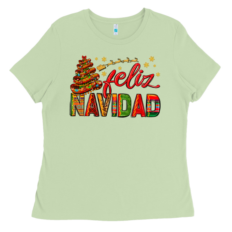 Feliz Navidad With Sombrero Tree Ladies Tee by BundleAndBundleShop | Teevron