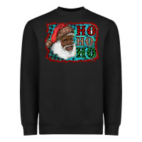 Black african american santa ho ho ho Heavyweight Sweatshirt - RanaPortraitStore