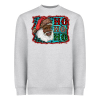 Heather Grey african american santa ho ho ho Heavyweight Sweatshirt - RanaPortraitStore