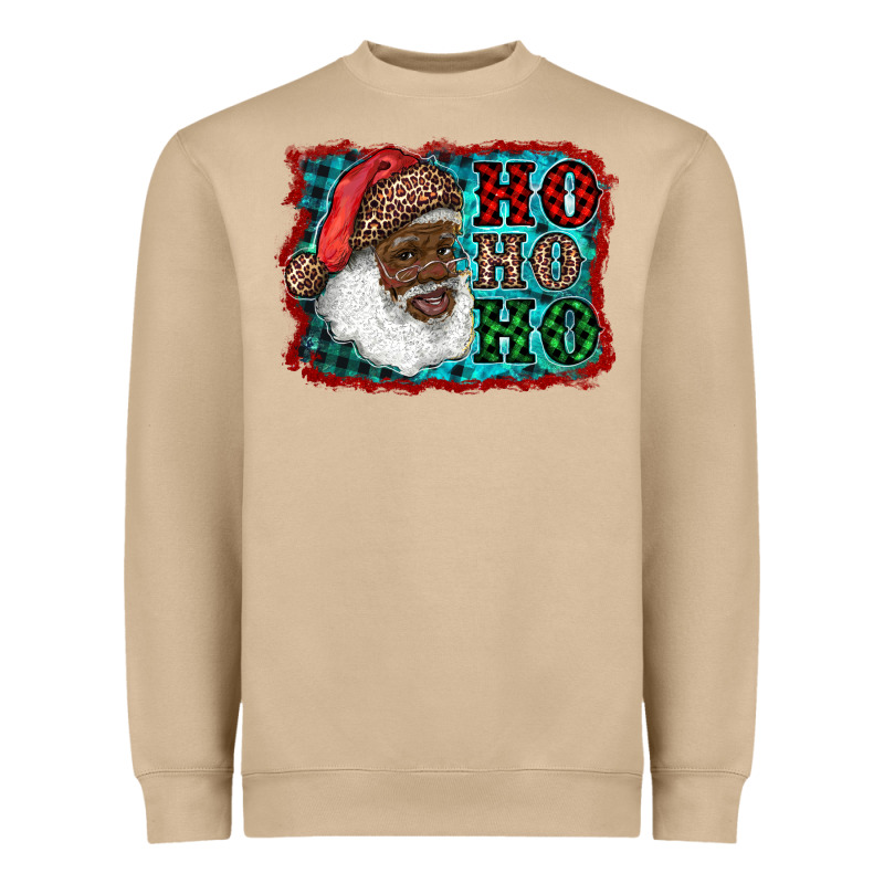 African American Santa Ho Ho Ho Heavyweight Sweatshirt by RanaPortraitStore | Teevron