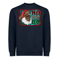 Navy african american santa ho ho ho Heavyweight Sweatshirt - RanaPortraitStore