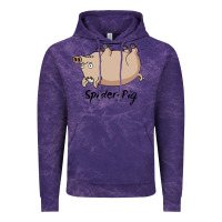 Cloud Purple Spider Pig Vintage Hoodie - DesigneFamous