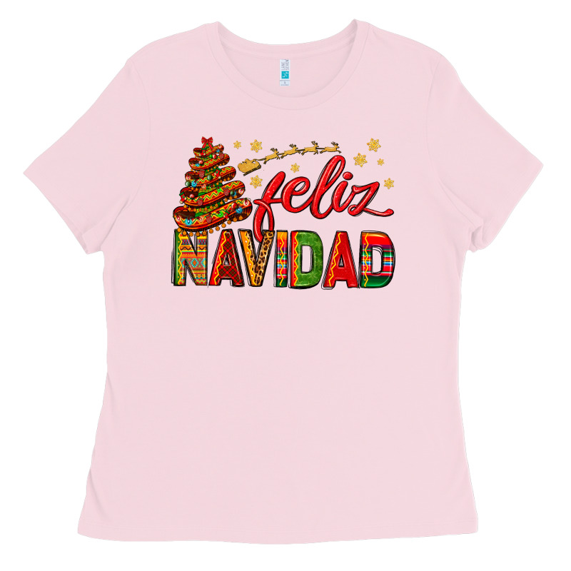 Feliz Navidad With Sombrero Tree Ladies Tee by BundleAndBundleShop | Teevron